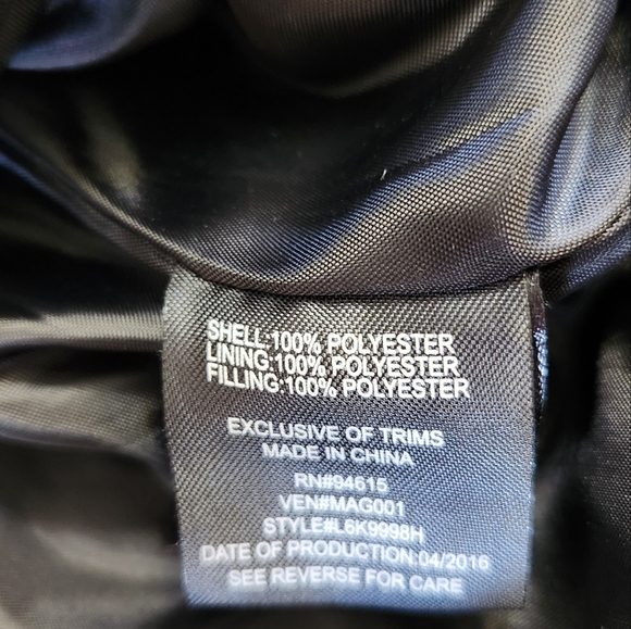 Sam Edelman Quilted Polyester Hooded Black Jacket Women's Small - Picture 12 of 16